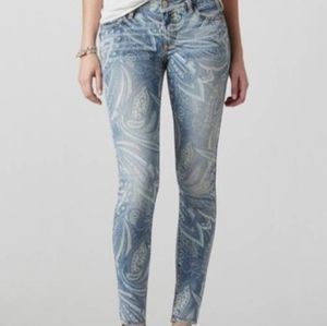 AE boho paisley hippie jegging skinny jeans